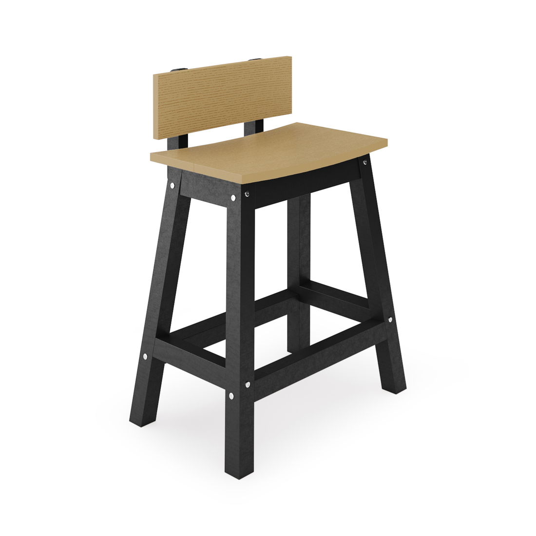Saddle Counter Stool w/ Back