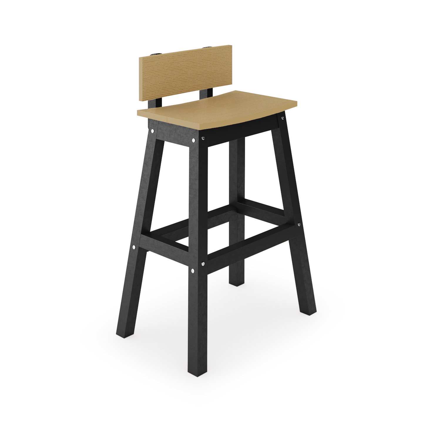 Saddle Bar Stool w/ Back