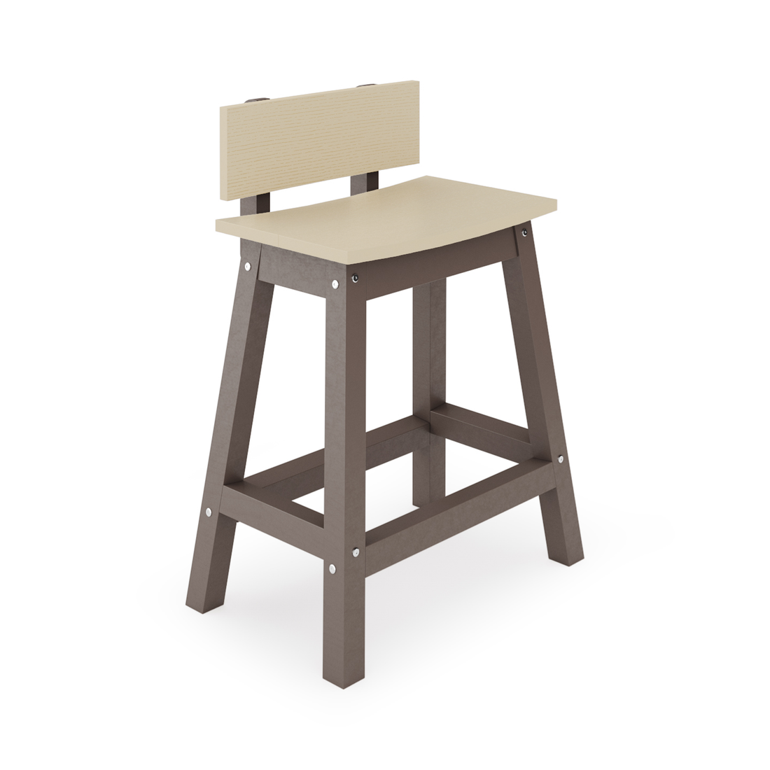 Saddle Counter Stool w/ Back