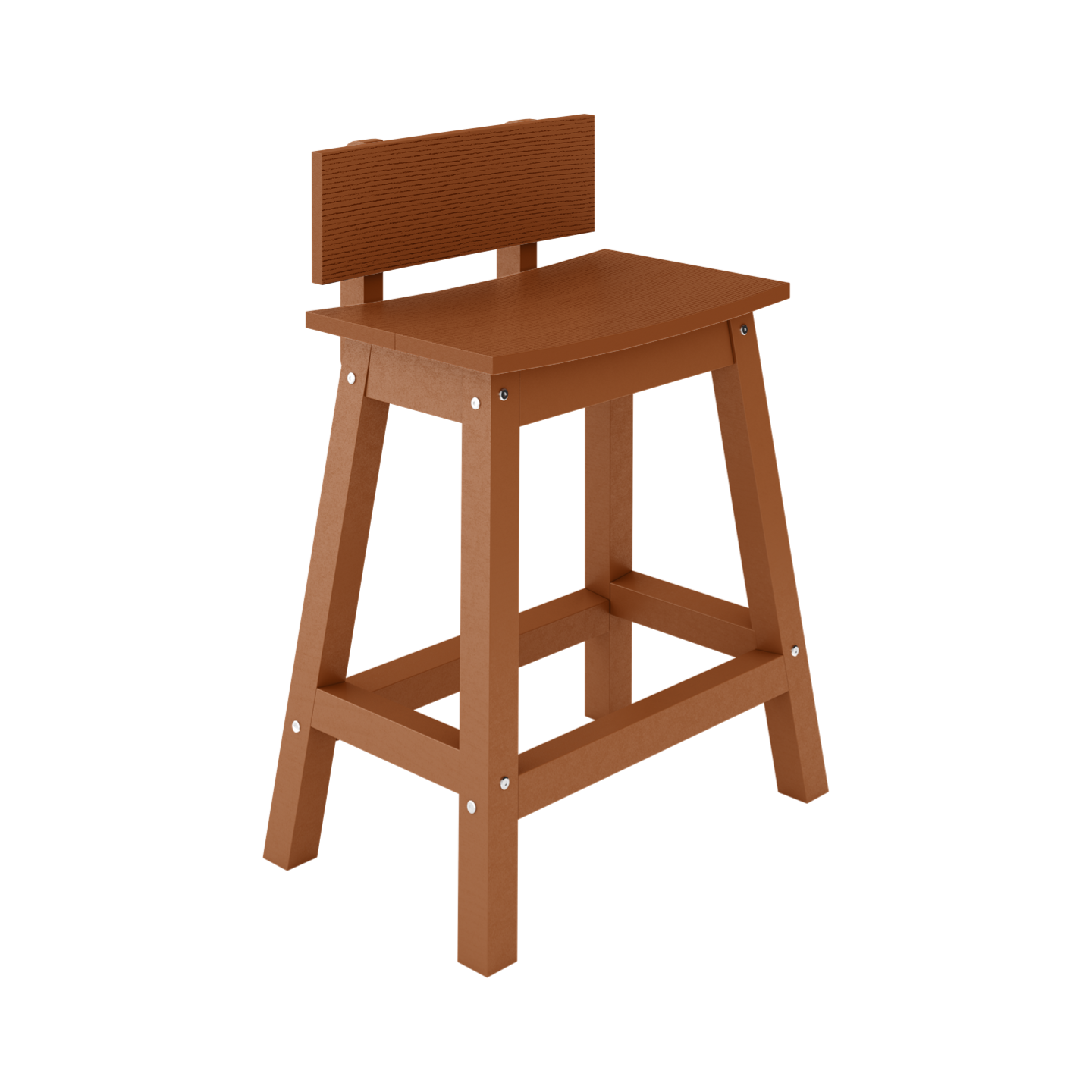 Saddle Counter Stool w/ Back