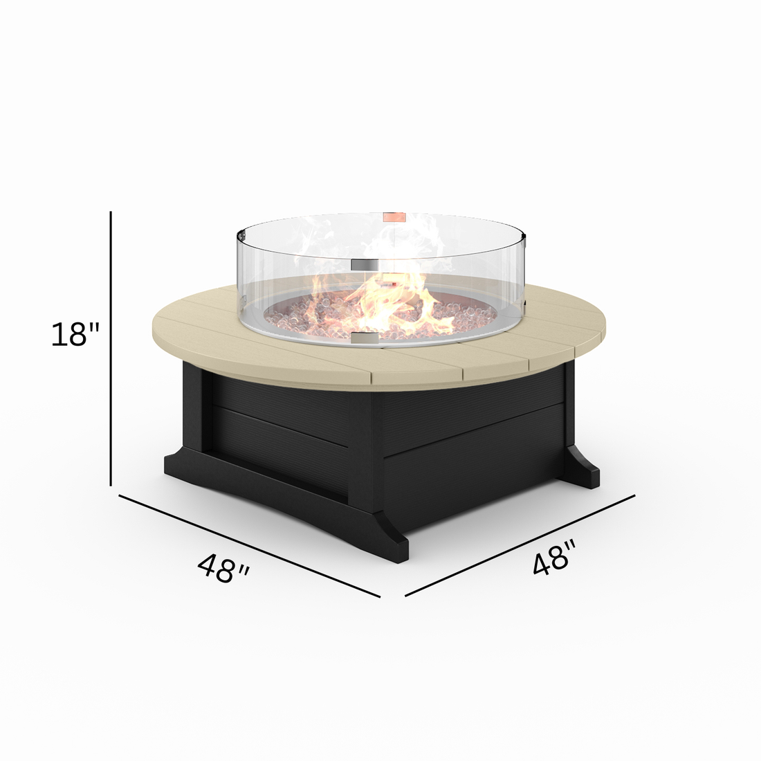 48" Round Firepit Table