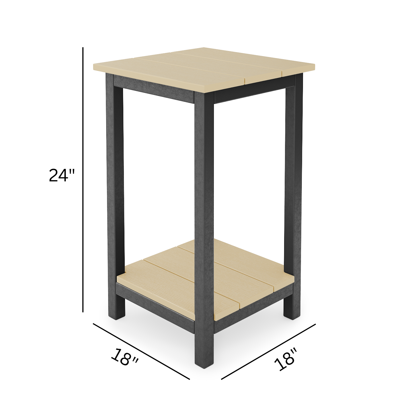 18" Savannah Square Counter Side Table
