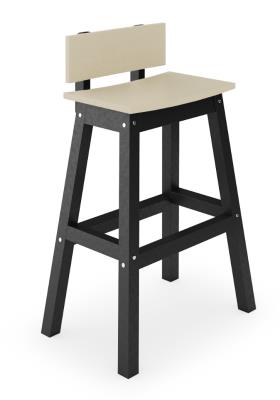 Saddle Bar Stool w/ Back