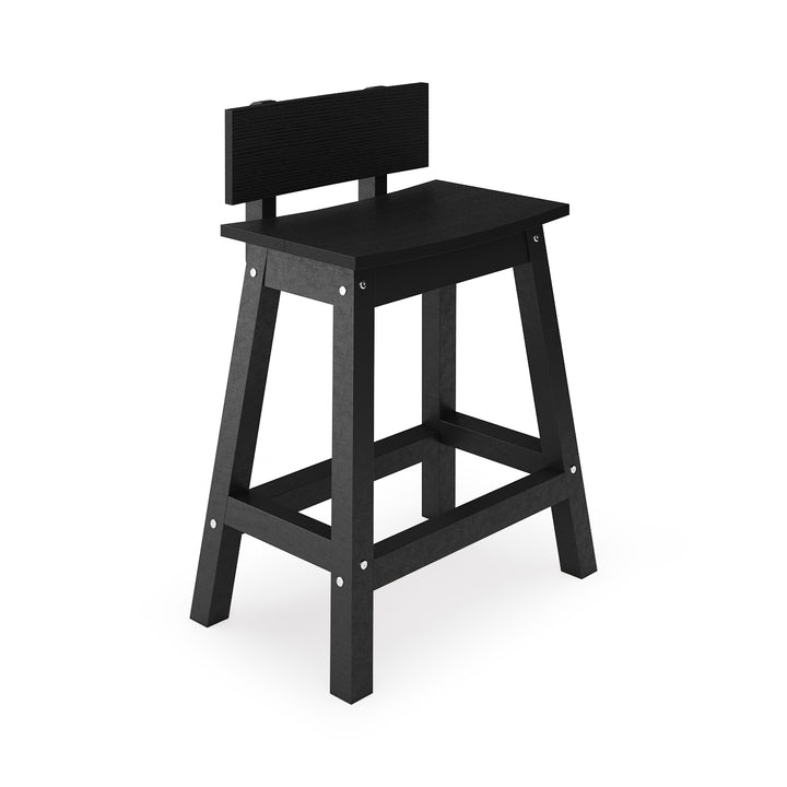 Saddle Counter Stool w/ Back