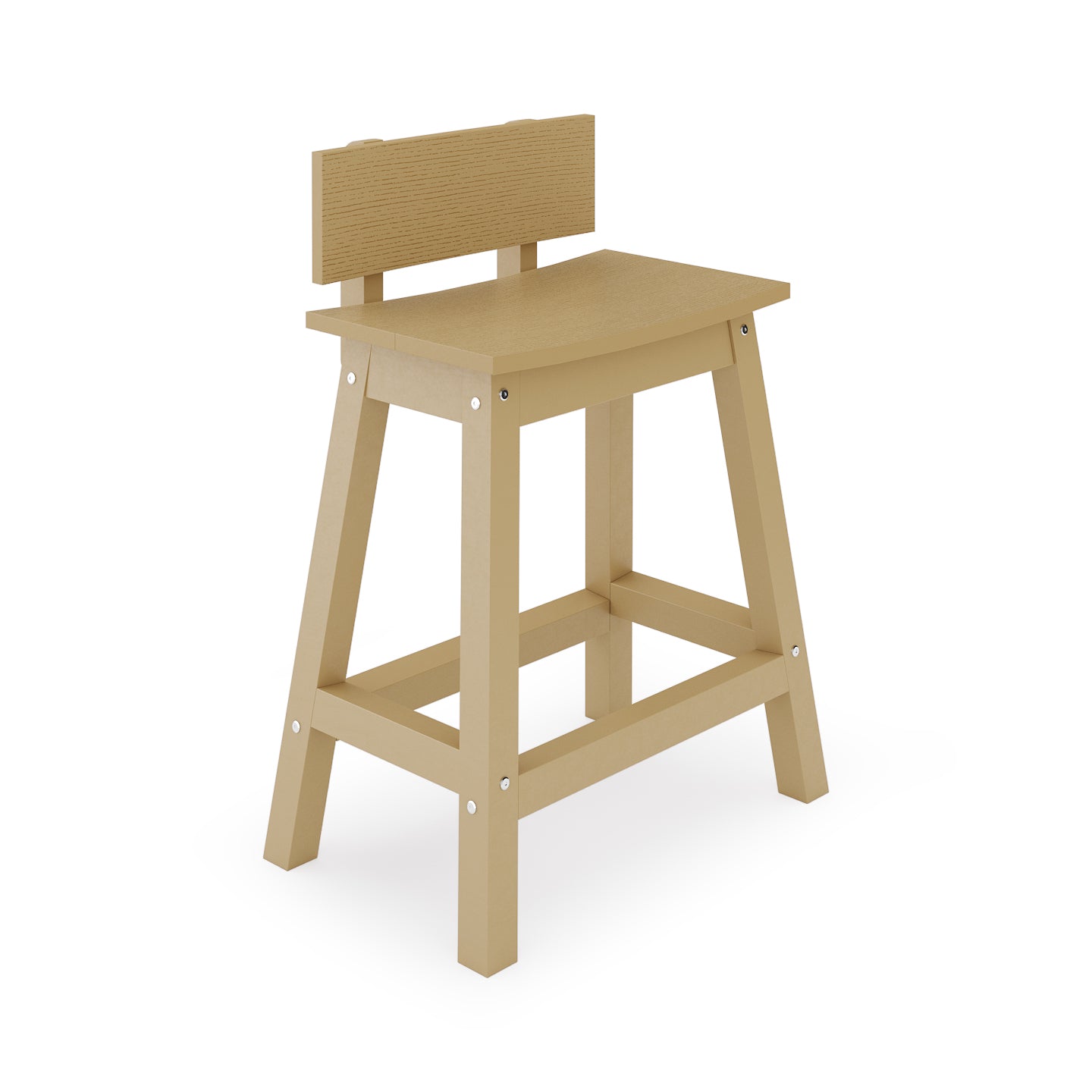Saddle Counter Stool w/ Back