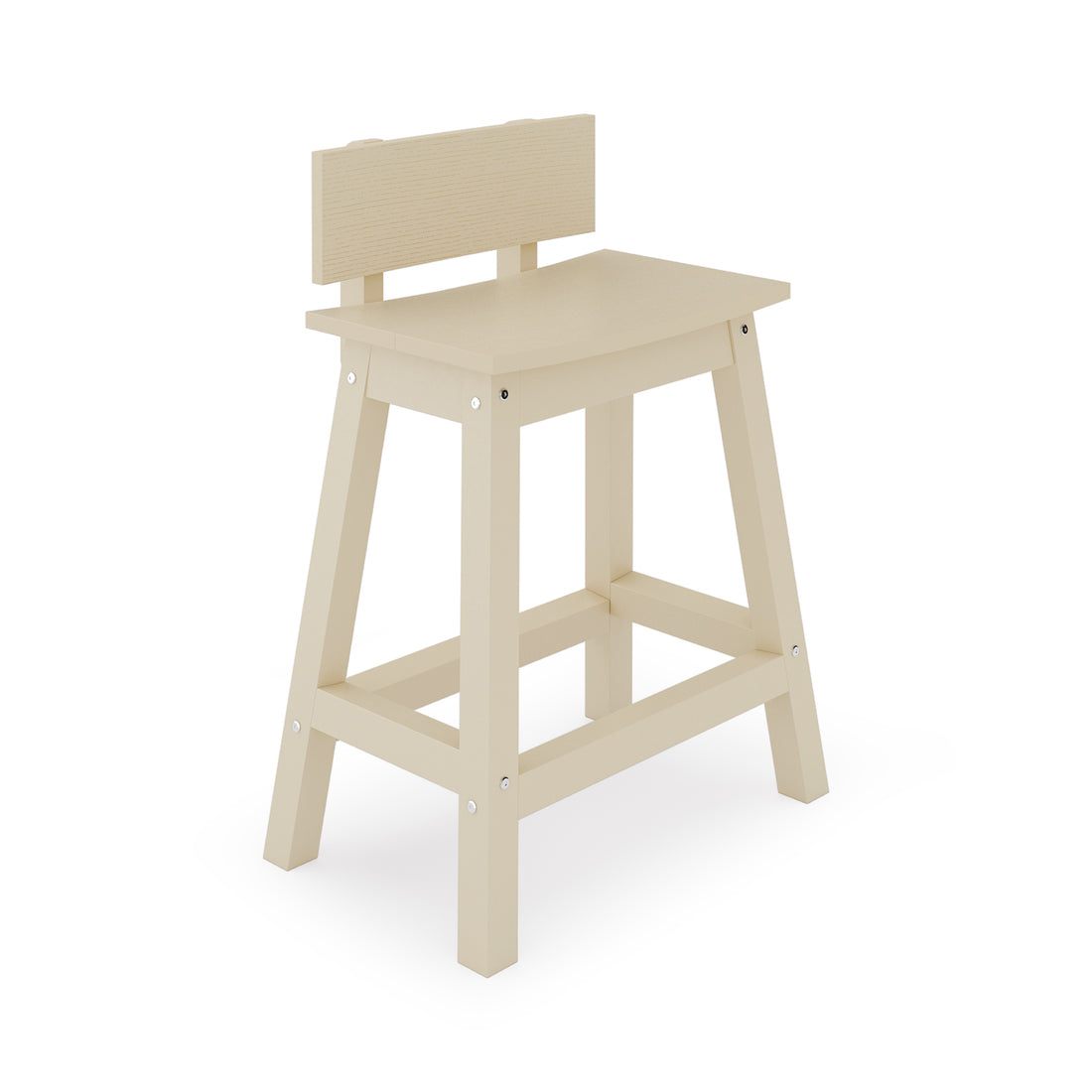 Saddle Counter Stool w/ Back